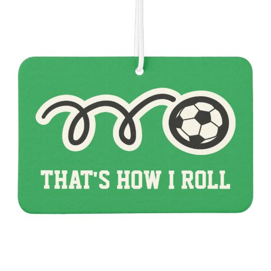 Zo rol ik grappige voetbalauto luchtverfrisser (Voorkant)