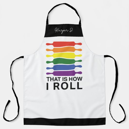 Zo rol ik - LHBTIQ vlaggen Kleur Schort (Voorkant)