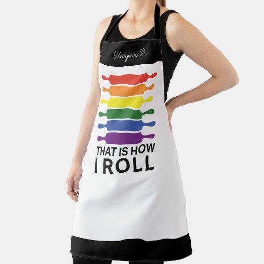 Zo rol ik - LHBTIQ vlaggen Kleur Schort (Insitu)