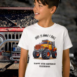 Zo rol ik Monster Truck Birthday T-shirt<br><div class="desc">Vier het verjaardagsfeest van de monstertruck van uw kind met dit leuke en eenvoudige ontwerp! Perfect voor kinderen die houden van grote vrachtwagens en racen. Met oranje, rode en zwarte kleuren voegt dit ontwerp opwinding toe aan elk kinderfeestje. Maak je klaar voor een autorace met This Is How I Roll...</div>