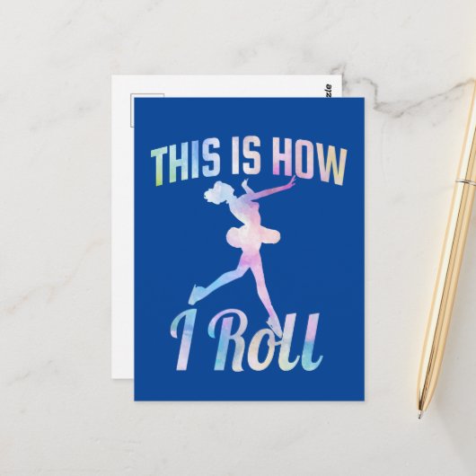 Zo rol ik over het ijs briefkaart (Voorkant / Achterkant in situ)