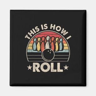 Zo rol ik  retro bowlingteam Suns Magneet