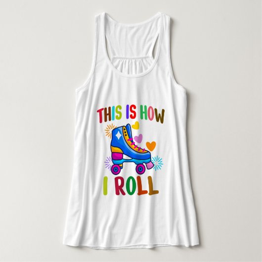 Zo rol ik - Roller Skaten Tanktop (Design voorkant)