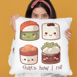 Zo rol ik Schattige Kawaii Sushi Kussen