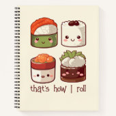 Zo rol ik Schattige Kawaii Sushi Notitieboek (Voorkant)