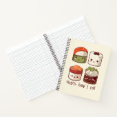 Zo rol ik Schattige Kawaii Sushi Notitieboek (Binnen)
