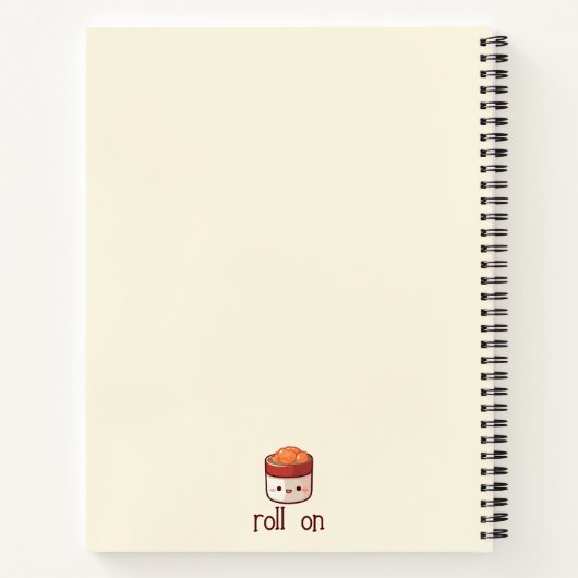 Zo rol ik Schattige Kawaii Sushi Notitieboek (Achterkant)