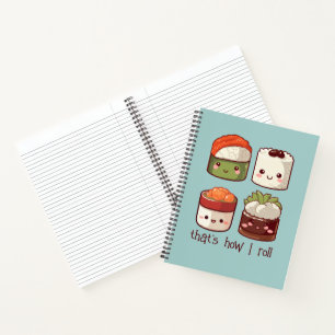 Zo rol ik Schattige Kawaii Sushi Notitieboek