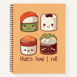 Zo rol ik Schattige Kawaii Sushi Notitieboek