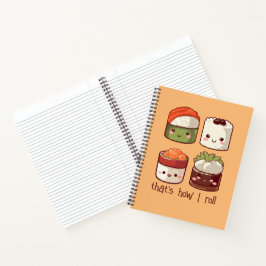 Zo rol ik Schattige Kawaii Sushi Notitieboek
