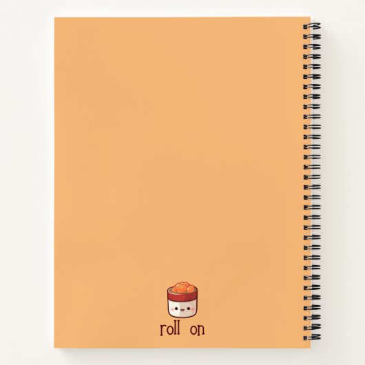 Zo rol ik Schattige Kawaii Sushi Notitieboek (Achterkant)