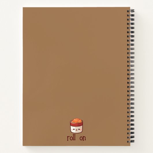 Zo rol ik Schattige Kawaii Sushi Notitieboek (Achterkant)
