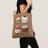 Zo rol ik Schattige Kawaii Sushi Tote Bag (Dichtbij)