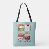 Zo rol ik Schattige Kawaii Sushi Tote Bag (Achterkant)