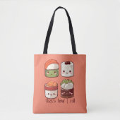 Zo rol ik Schattige Kawaii Sushi Tote Bag (Voorkant)