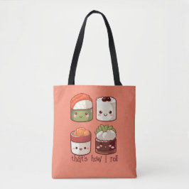 Zo rol ik Schattige Kawaii Sushi Tote Bag