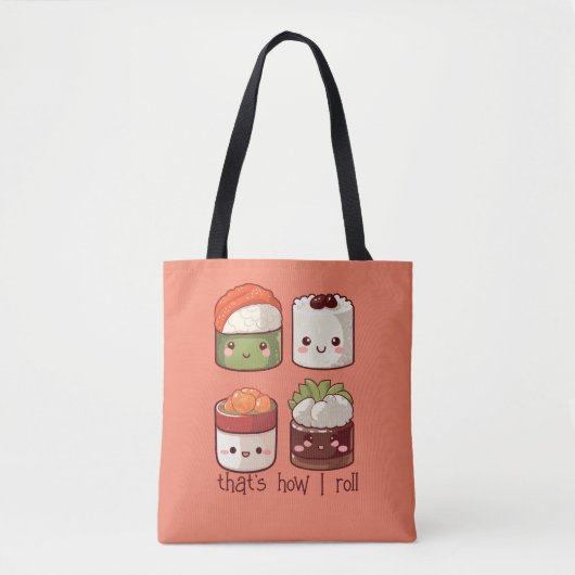 Zo rol ik Schattige Kawaii Sushi Tote Bag (Voorkant)