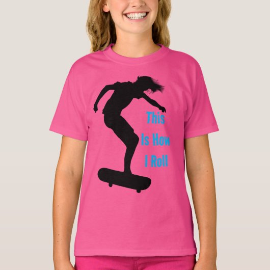 Zo rol ik, skateboarders t-shirt (Voorkant)