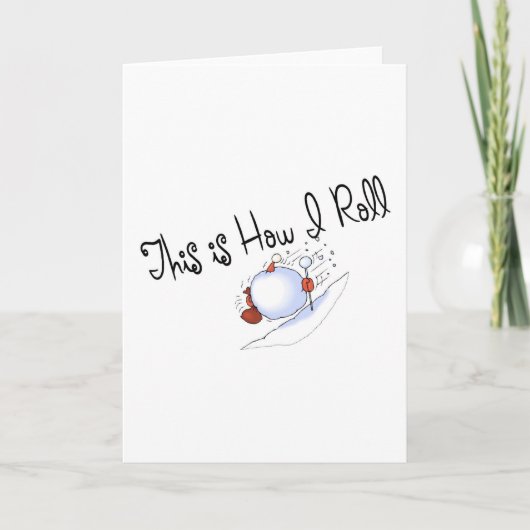 Zo rol ik Sneeuwbal Feestdagen Kaart (Voorkant)