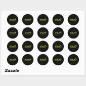 Zo rol ik Zee Turtle Lover Turtle Ronde Sticker (Vel)