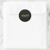 Zo rol ik Zee Turtle Lover Turtle Ronde Sticker (Tas)