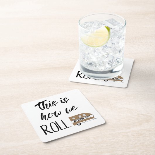 "Zo rollen we" Camper Kartonnen Onderzetters (Insitu)