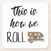 "Zo rollen we" Camper Kartonnen Onderzetters (Voorkant)