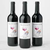 Zo rollen we Chanoeka Funny Gift Wine Wijn Etiket (Flessen)