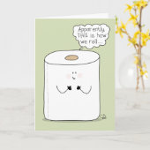 Zo rollen we tijdens COVID-19, toiletpapier Kaart (Gele Bloem)