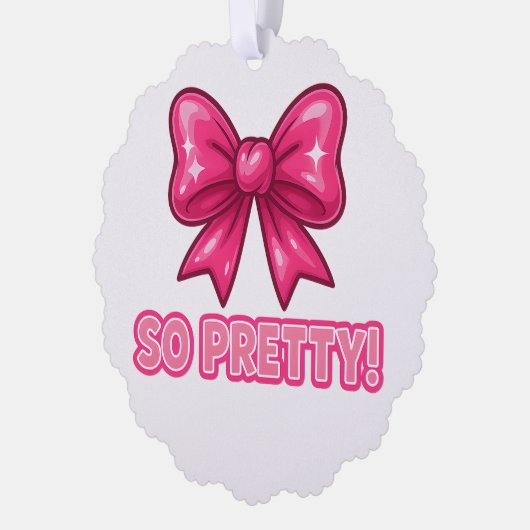 Zo  roze boog - Coquette compliment vibes Ornament Kaart (Links)