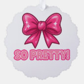 Zo  roze boog - Coquette compliment vibes Ornament Kaart (Achterkant)