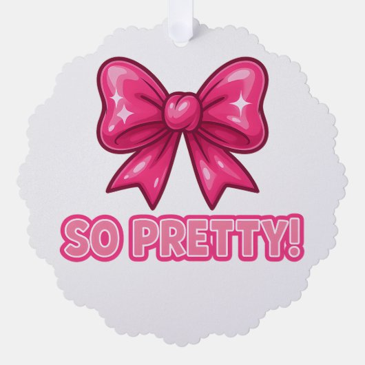 Zo  roze boog - Coquette compliment vibes Ornament Kaart (Voorkant)