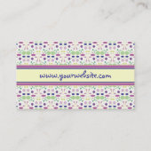 Zo  roze en Green Polka Dot Party Visitekaartje (Achterkant)