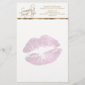 Zo  roze glitterliften briefpapier (Voorkant)