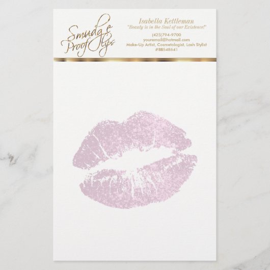 Zo  roze glitterliften briefpapier (Voorkant)