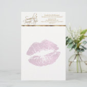 Zo  roze glitterliften briefpapier (Staand voorkant)