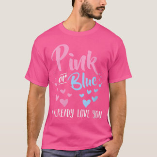 Zo roze of blauw ik hou al van je zwangerschap ges t-shirt