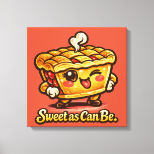 Zo Schattig Als Kan - Appel Annie - Foodie Vriende Canvas Afdruk