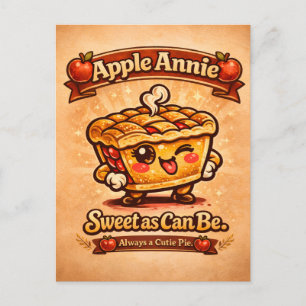 Zo Schattig Als Kan Zijn - Apple Annie - Foodie Vr Briefkaart