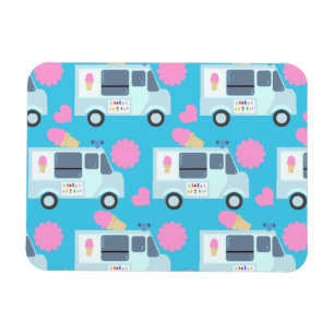 Zo schattig ijs vrachtwagen patroon magneet