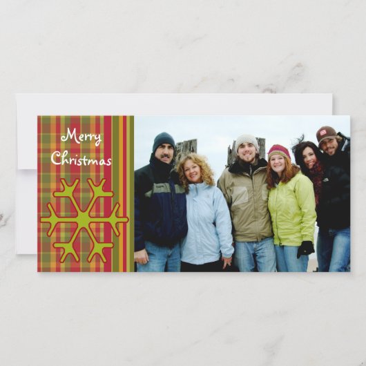 Zo Schattig Kerstmis Plaid Feestdagenkaart (Voorkant)