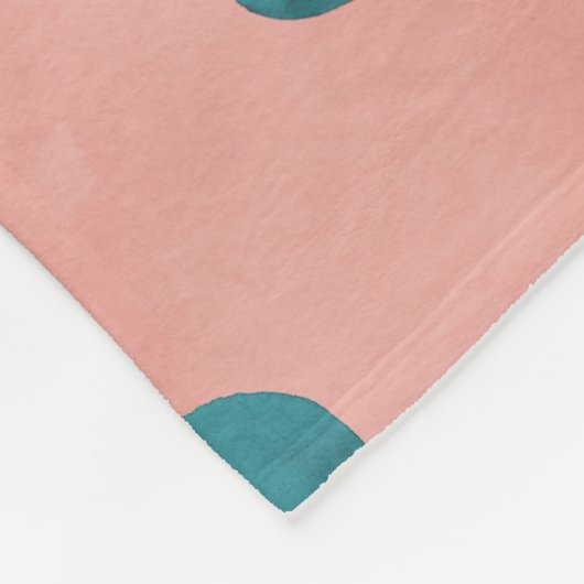 Zo schattig kleurend l Roze en blauwe polka stippe Fleece Deken (Hoek)