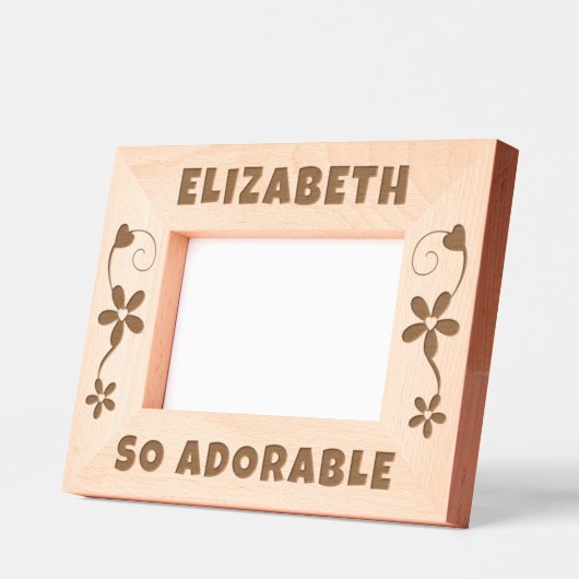 Zo schattig voeg naam harten bloemen gegraveerde lijstjes (Links)