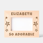 Zo schattig voeg naam harten bloemen gegraveerde lijstjes (Voorkant)