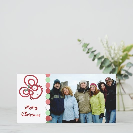 Zo schattig vrolijk kerst muis feestdagenkaart (Staand voorkant)