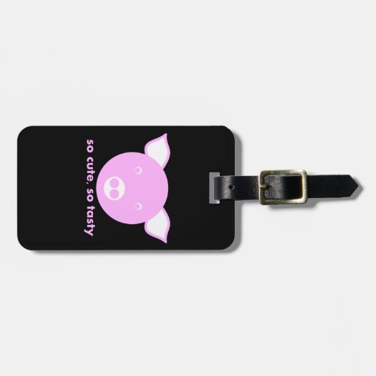 zo schattig, zo lekker varkensvlees bagagelabel (Voorkant horizontaal)