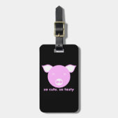 zo schattig, zo lekker varkensvlees bagagelabel (Voorkant verticaal)