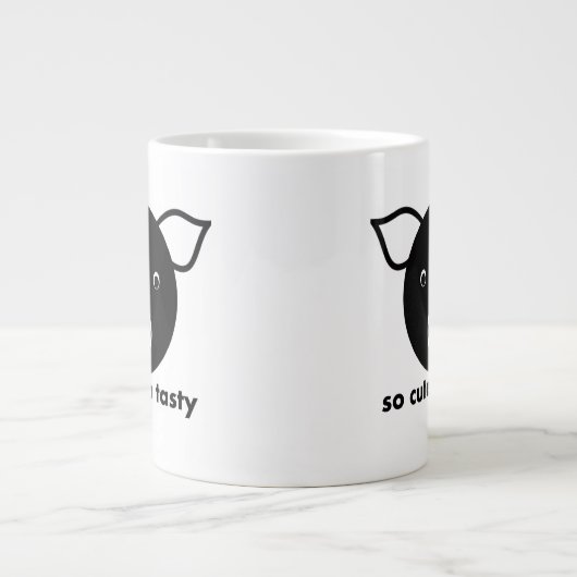 zo schattig, zo lekker varkensvlees grote koffiekop (Voorkant)