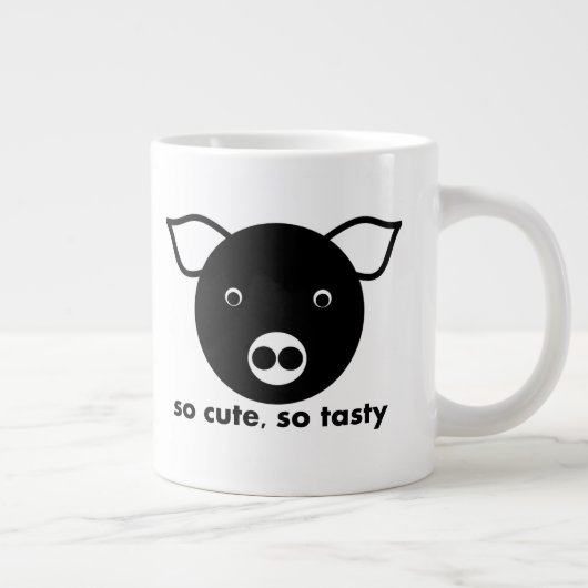 zo schattig, zo lekker varkensvlees grote koffiekop (Rechts)