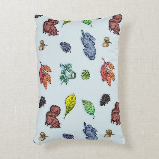 Zo Schattige bosdieren herfstflora Accent Kussen (Voorkant(Verticaal))